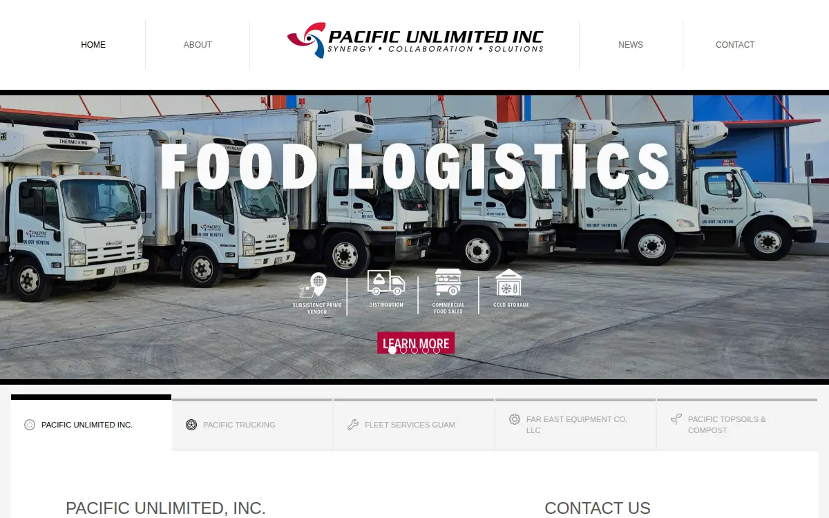 Homepage of Pacific Unlimited INC