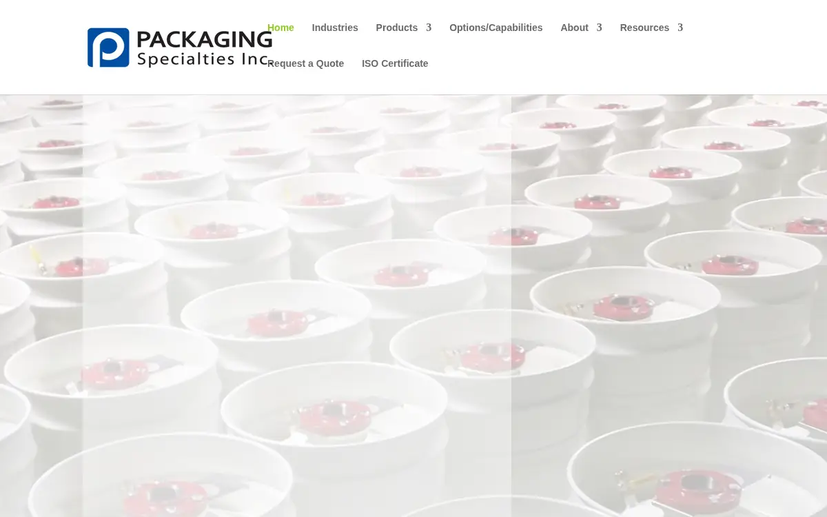 Homepage of Packaging Specialties,inc.