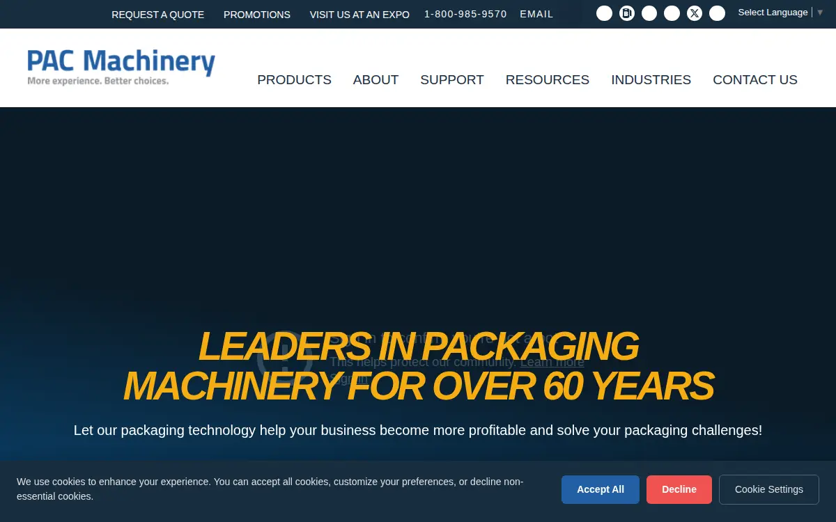 Homepage of Converting Technology, INC.