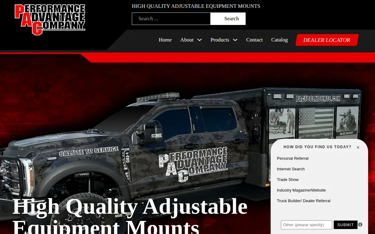 Homepage of Performance Advantage Company, INC.