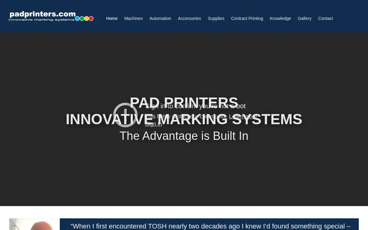 Homepage of Innovative Marking Systems, INC