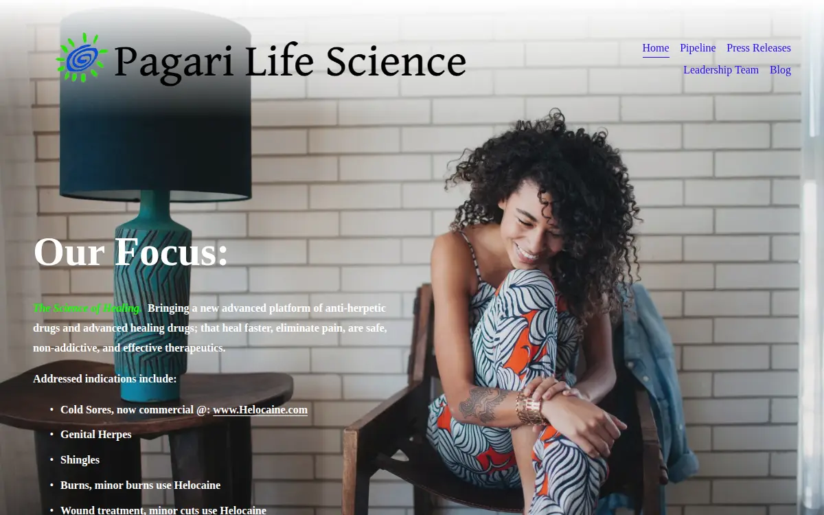Homepage of Pagari Life Science CORP