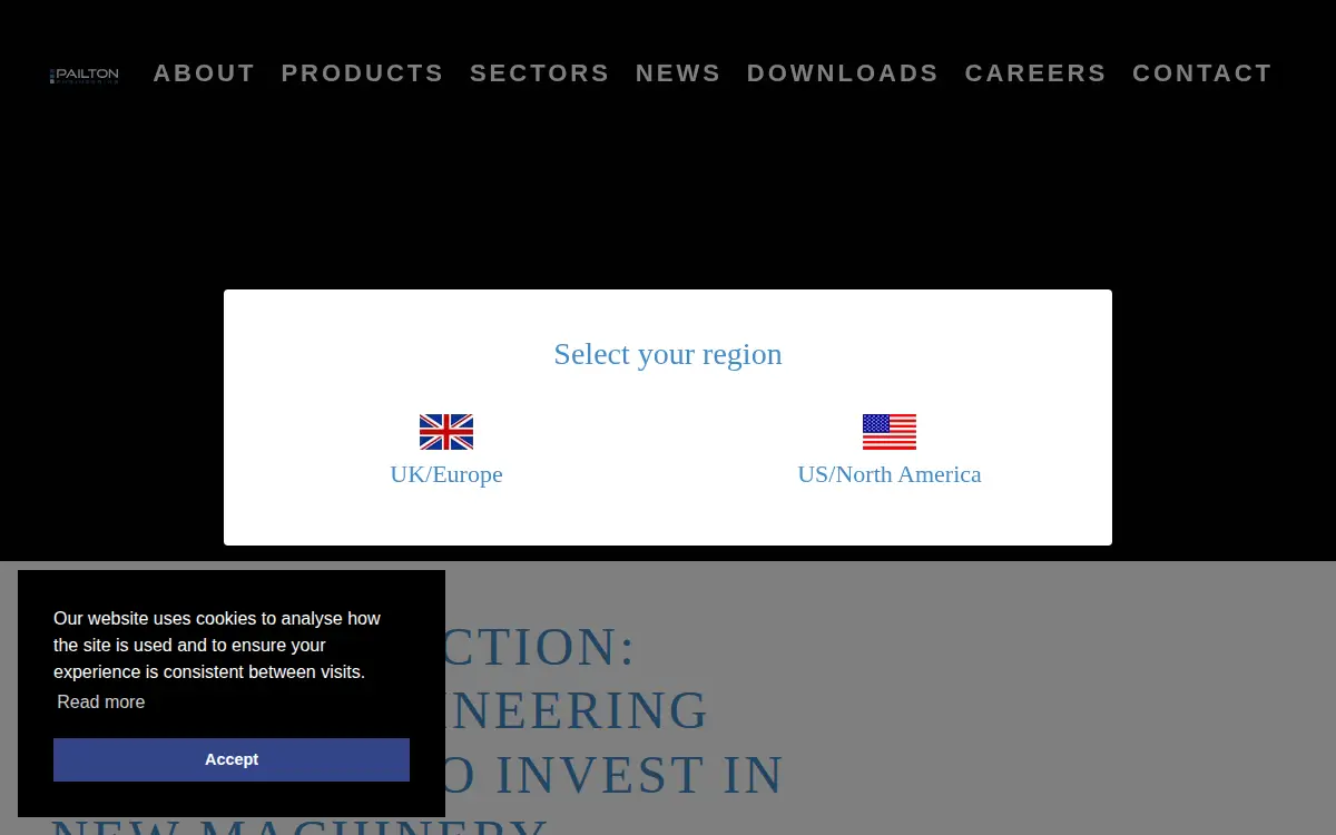 Homepage of Pailton, INC