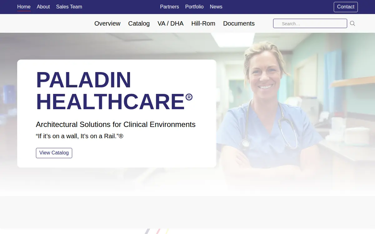Homepage of Paladin Healthcare, LLC