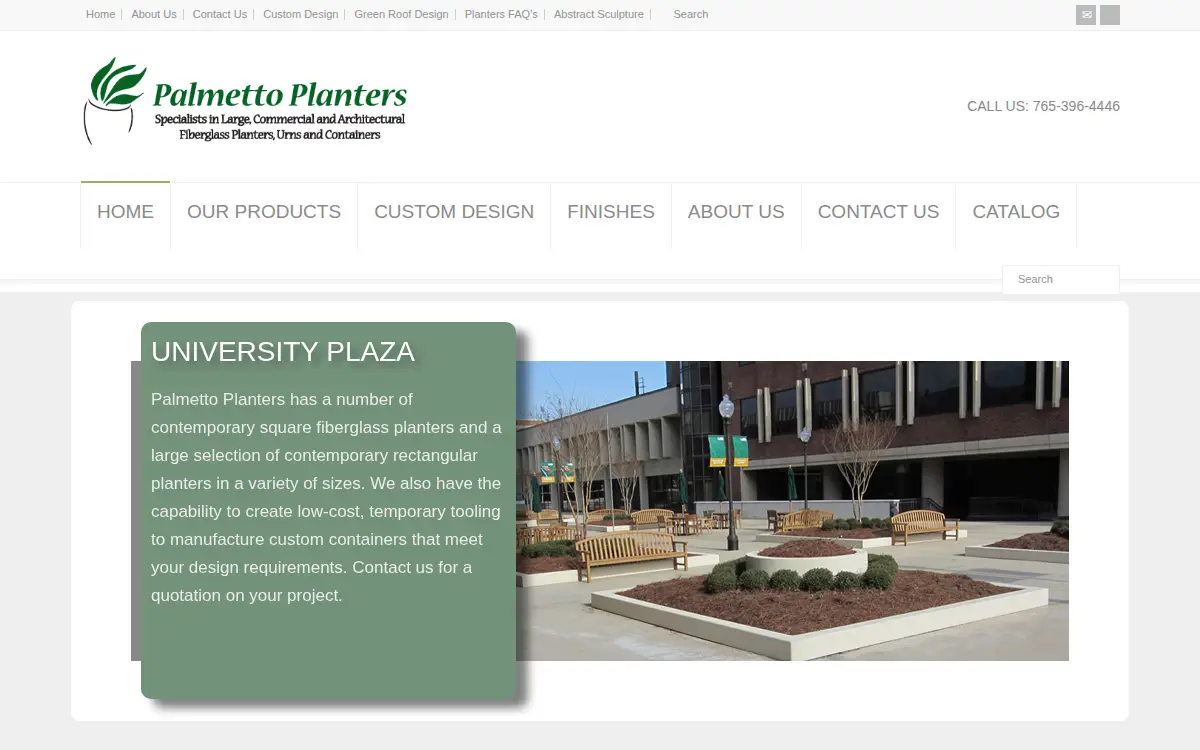 Homepage of Palmetto Planters INC