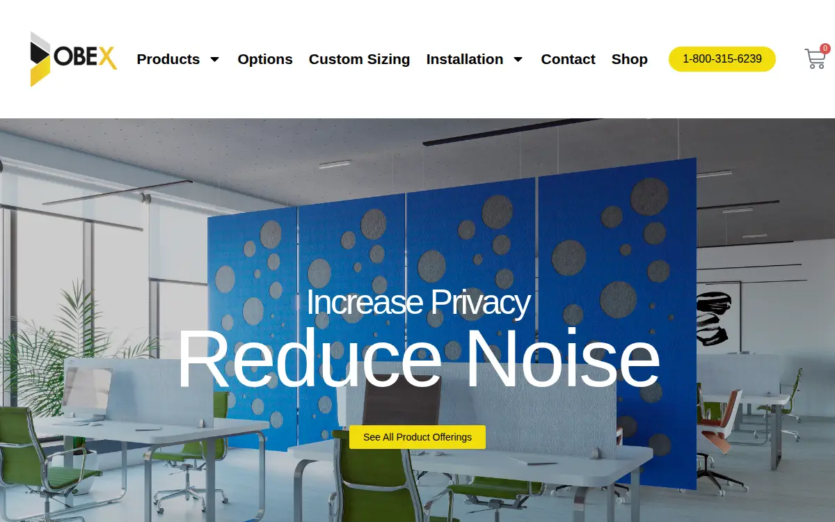 Homepage of Obex P.e., INC.