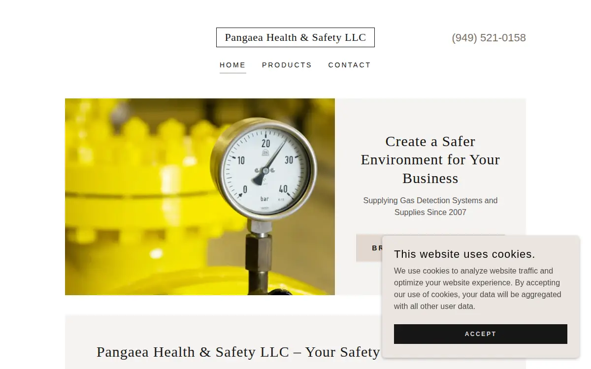 Homepage of Pangaea Health & Safety, LLC