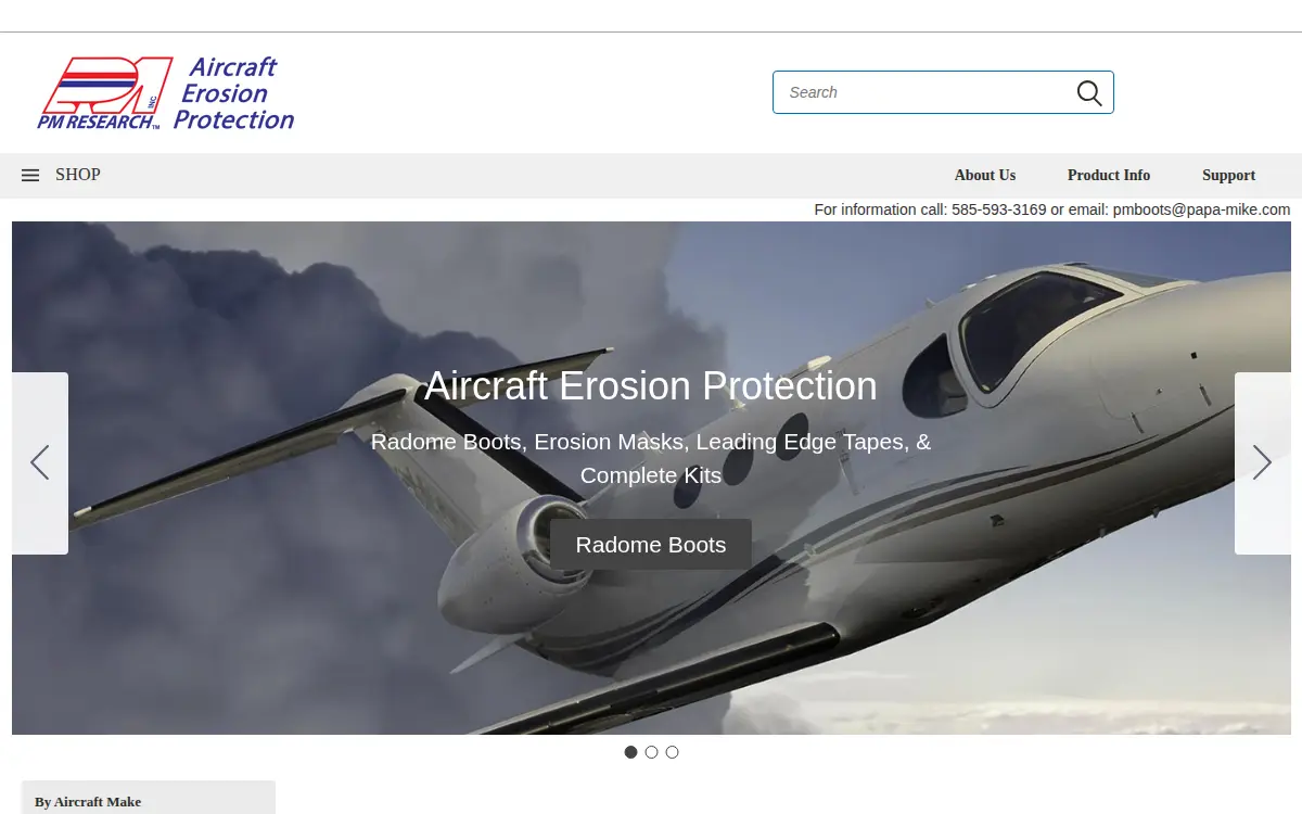 Homepage of P. M. Research, INC.