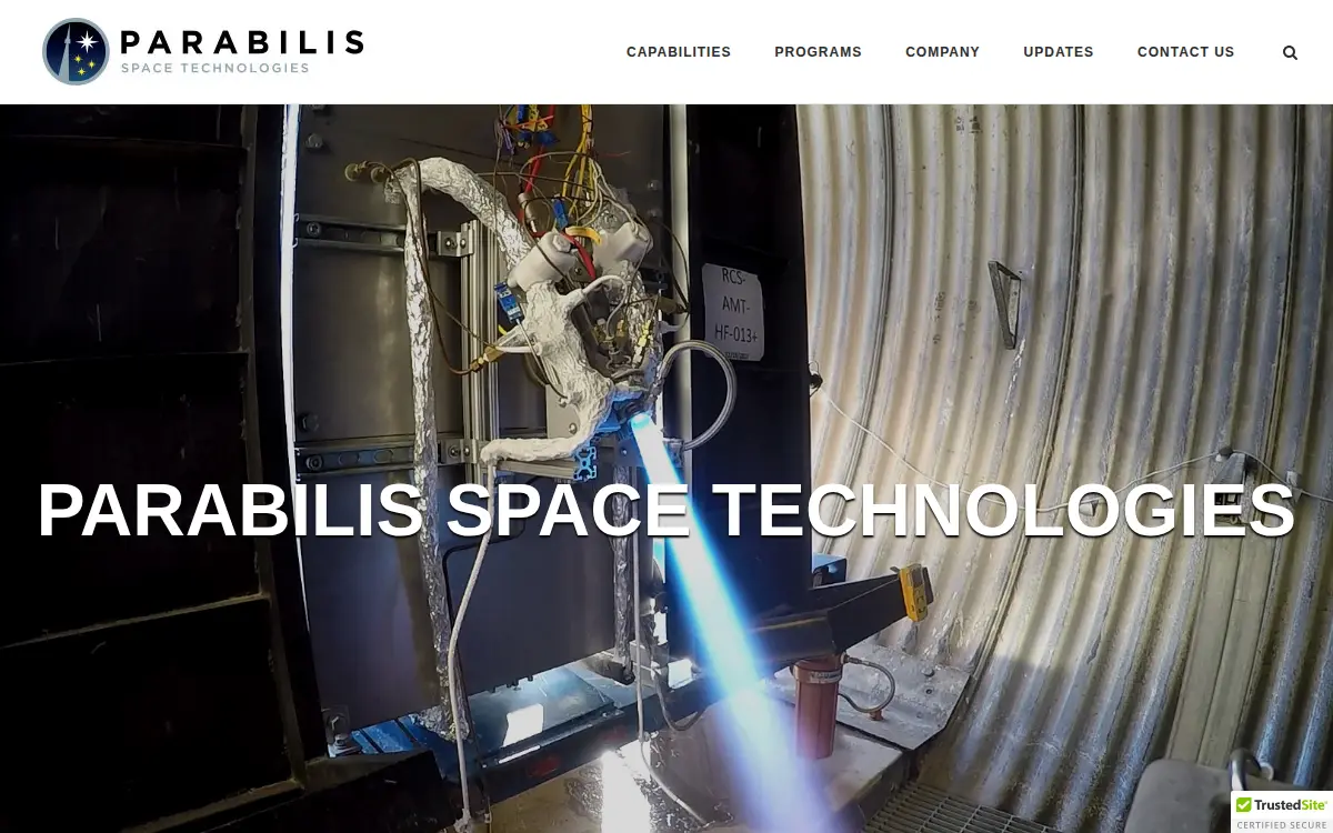 Homepage of Parabilis Space Technologies, INC.