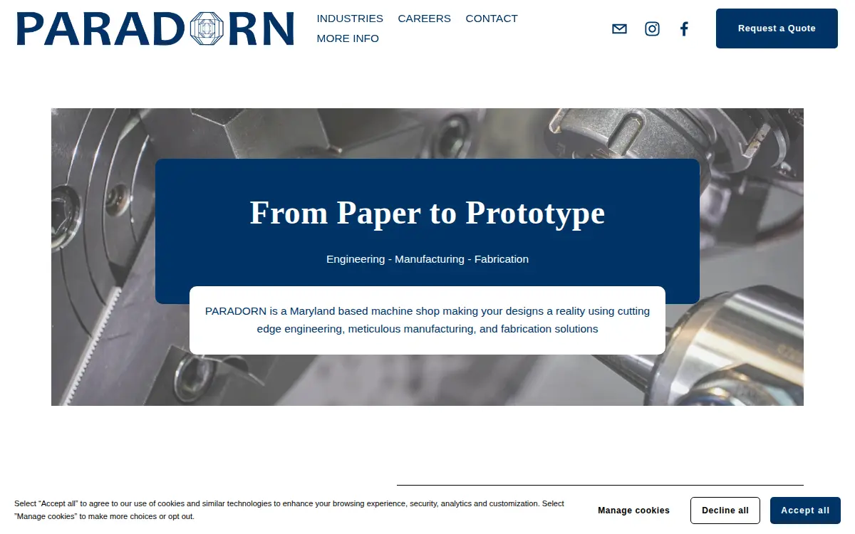 Homepage of Paradorn, LLC