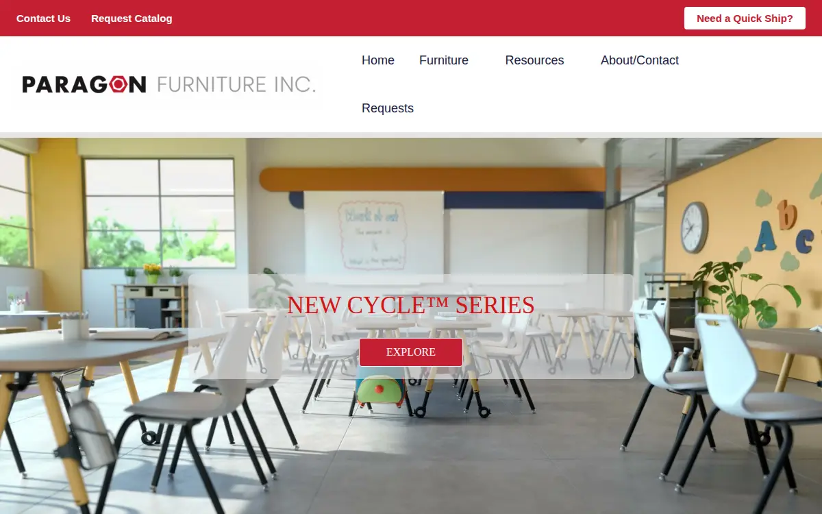 Homepage of Paragon Furniture, INC.