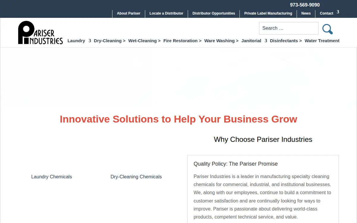 Homepage of Pariser Industries INC