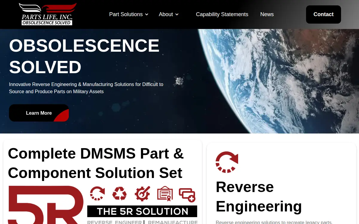 Homepage of Parts Life INC