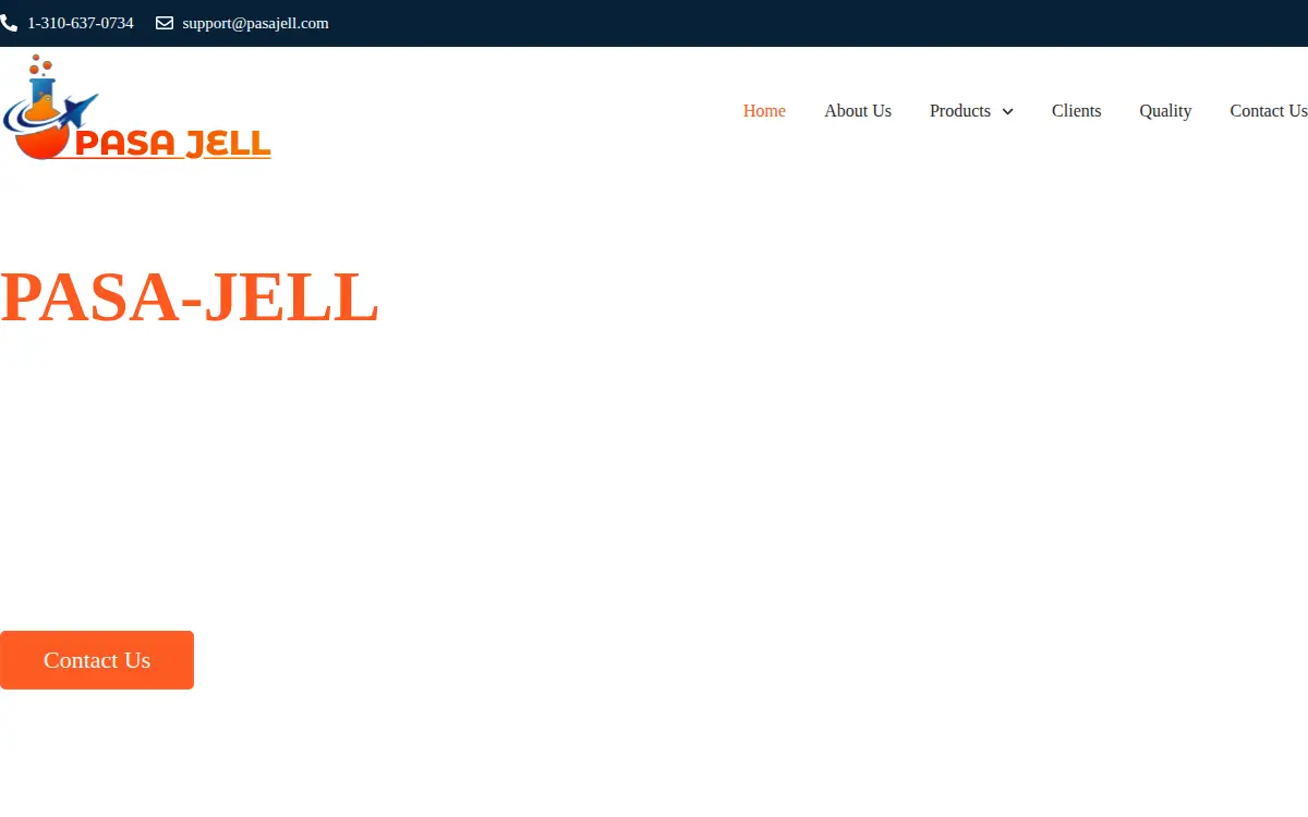 Homepage of Pasa-jell, INC.