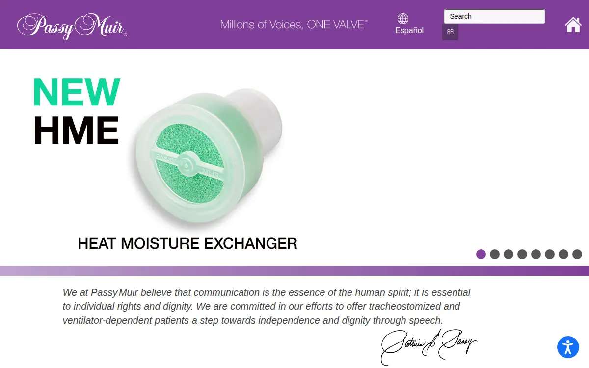 Homepage of Passy-muir, INC.