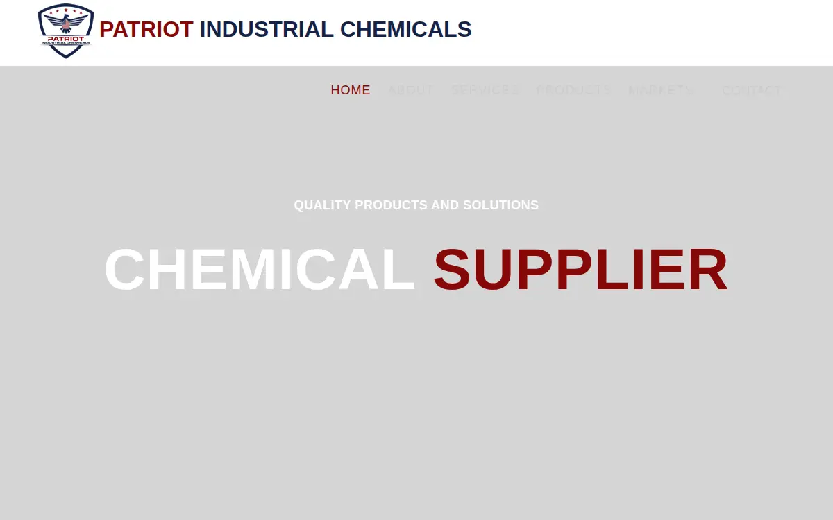 Homepage of Texas Patriot Industrial Chemicals INC.