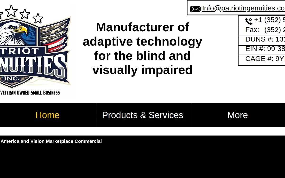 Homepage of Patriot Ingenuities, INC