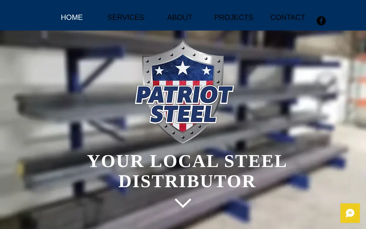 Homepage of Patriot Steel LLC