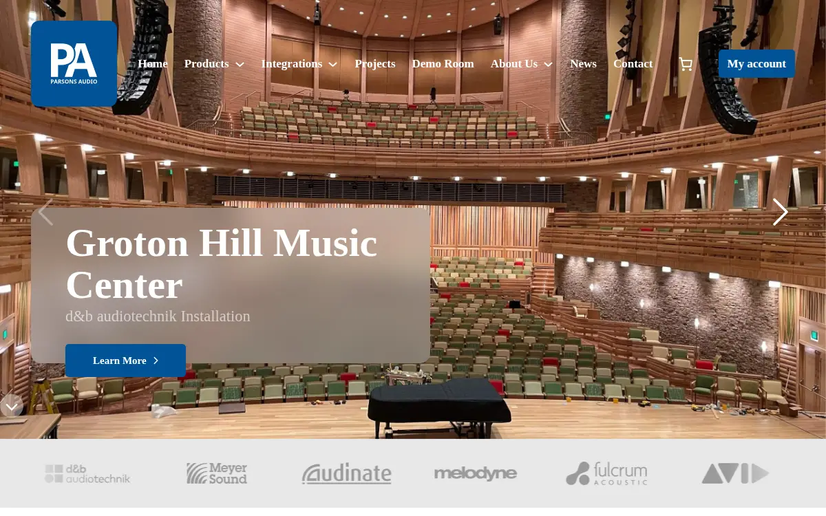 Homepage of Parsons Audio LLC