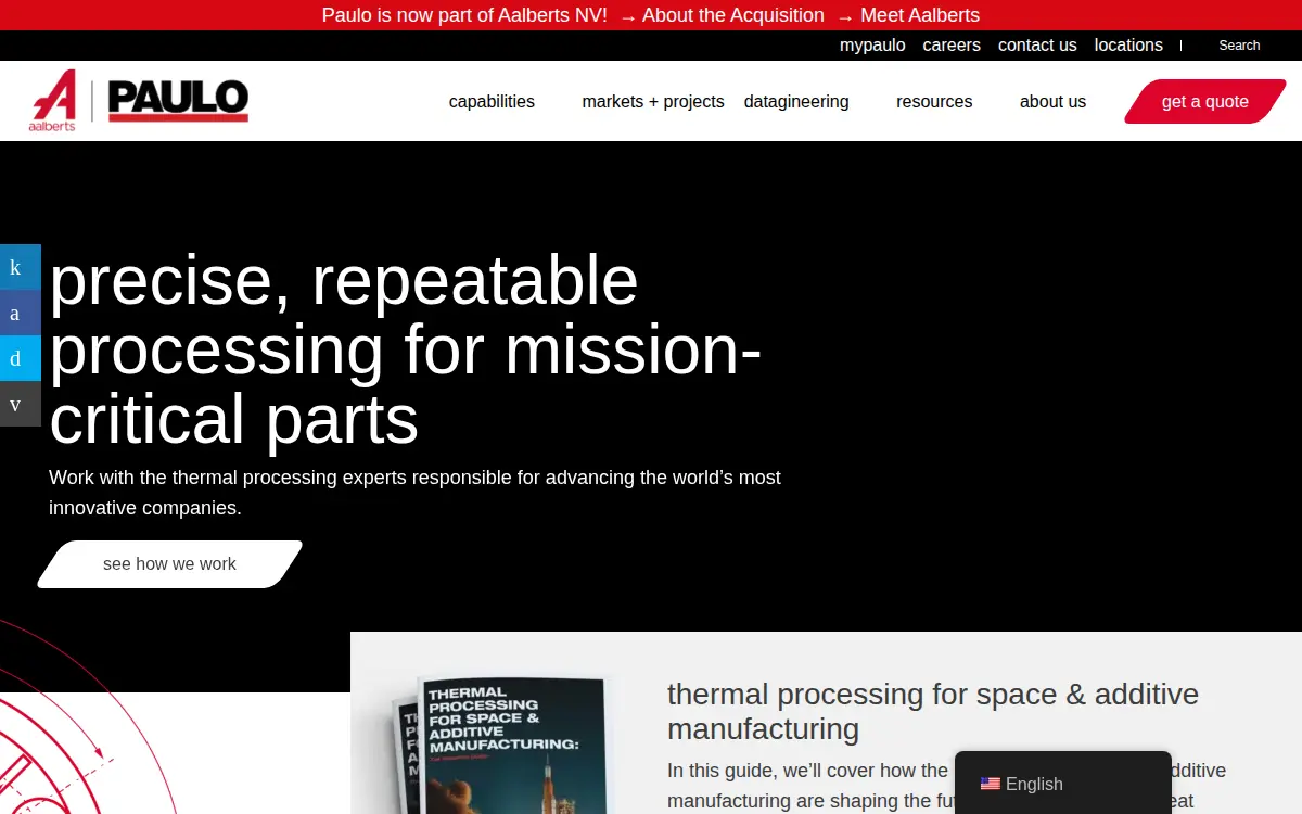 Homepage of Paulo Products CO