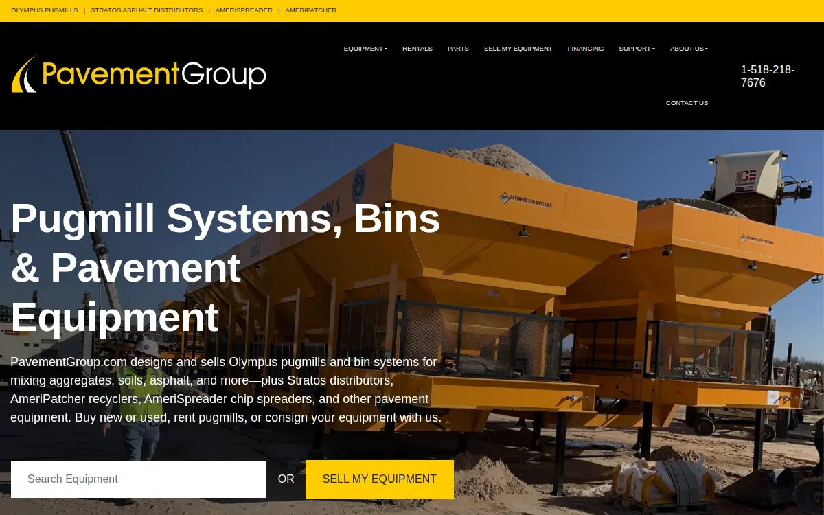 Homepage of Pavement Technologies International CORP
