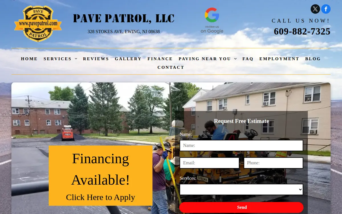 Homepage of Pave Patrol, LLC