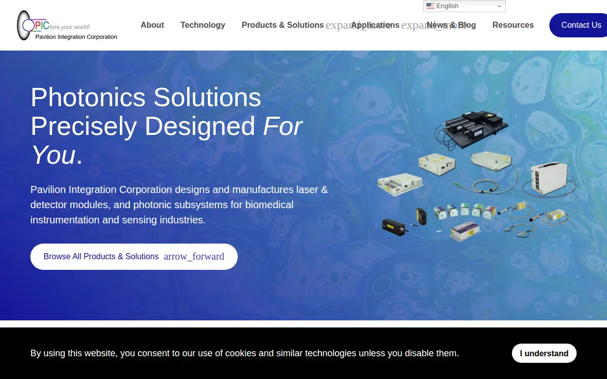 Homepage of Pavilion Integration Corporation
