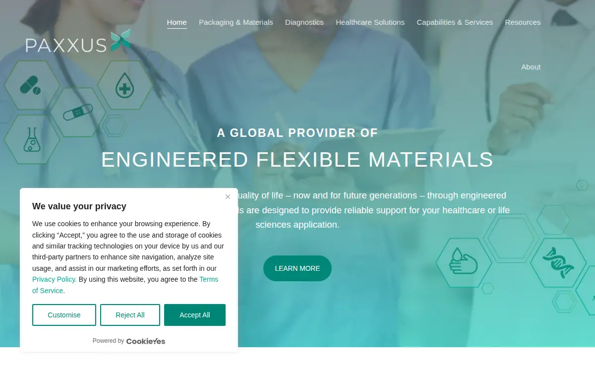Homepage of Paxxus INC