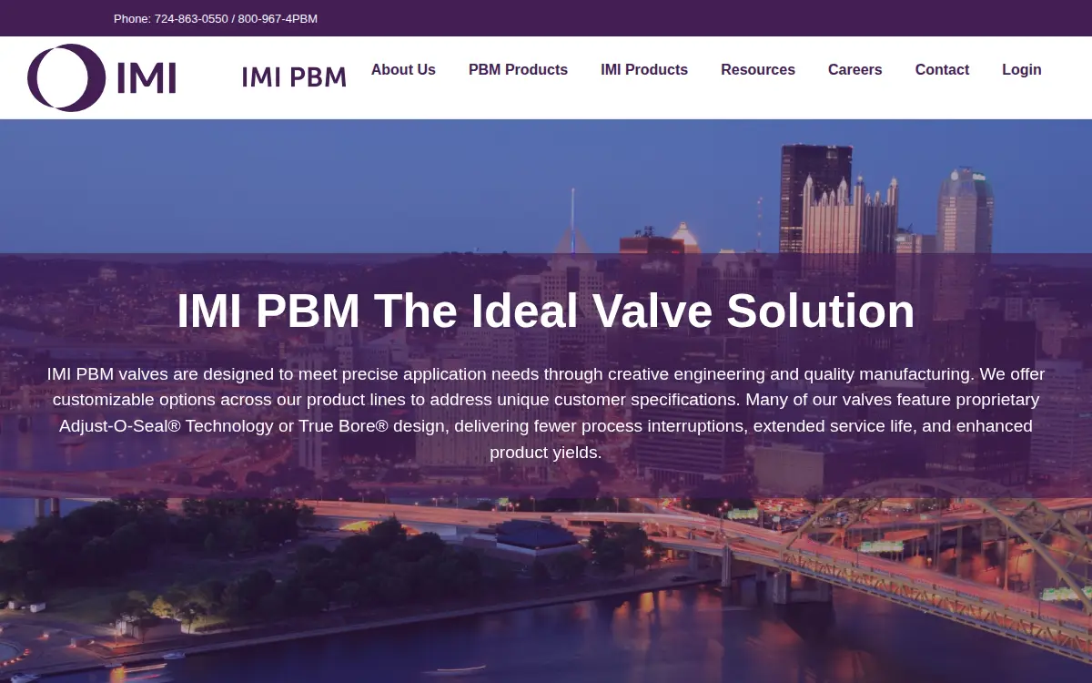 Homepage of Imi Critical Engr Pbm LLC