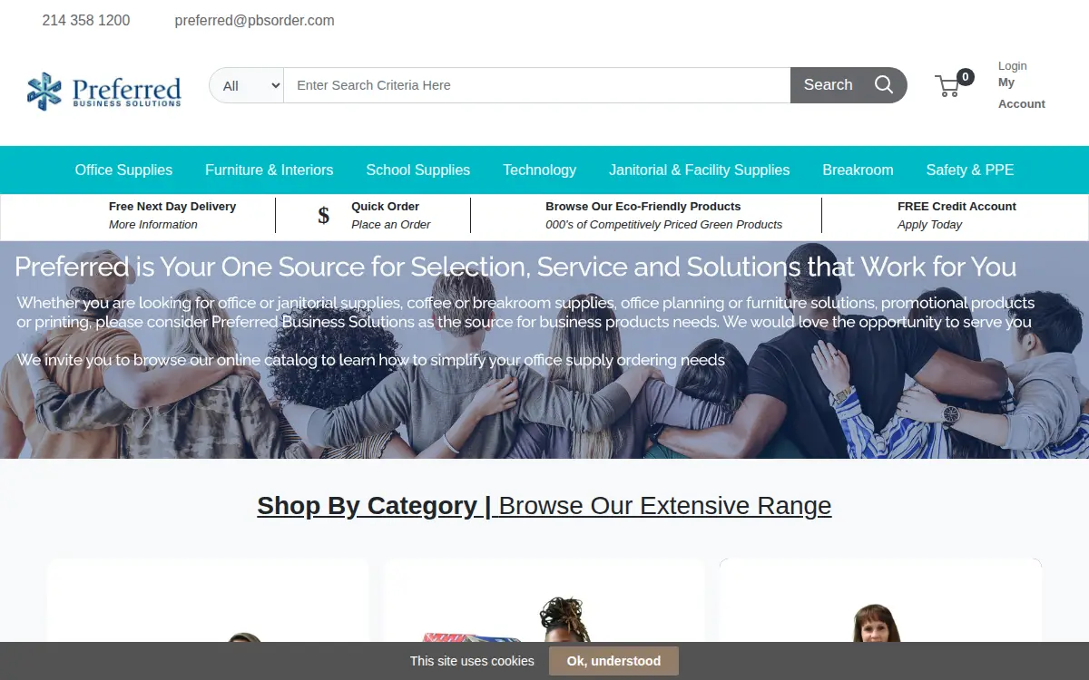 Homepage of Preferred Office Products, INC.