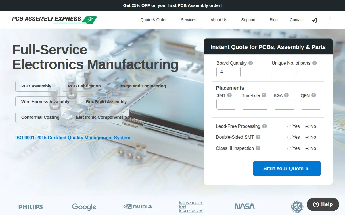 Homepage of Pcb Assembly Express INC