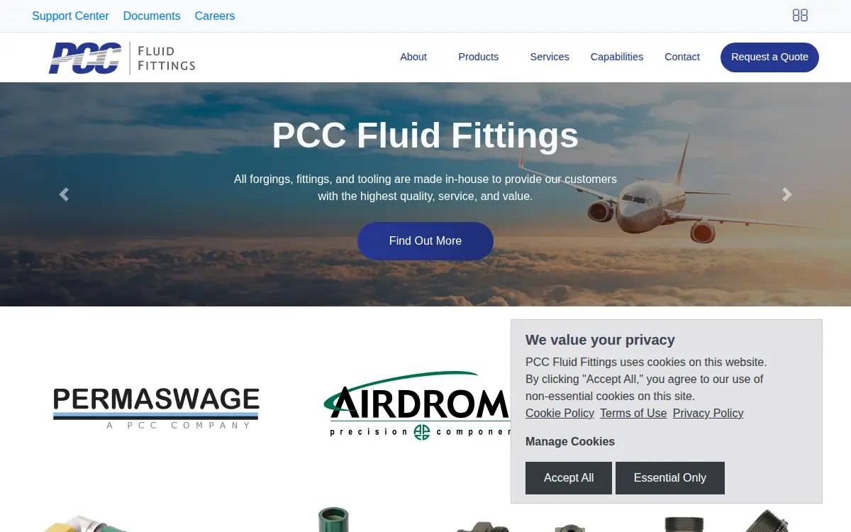 Homepage of Designed Metal Connections INC