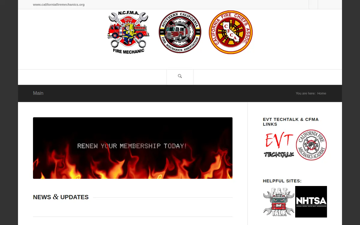 Homepage of Pacific Coast Fleet Equipment, INC