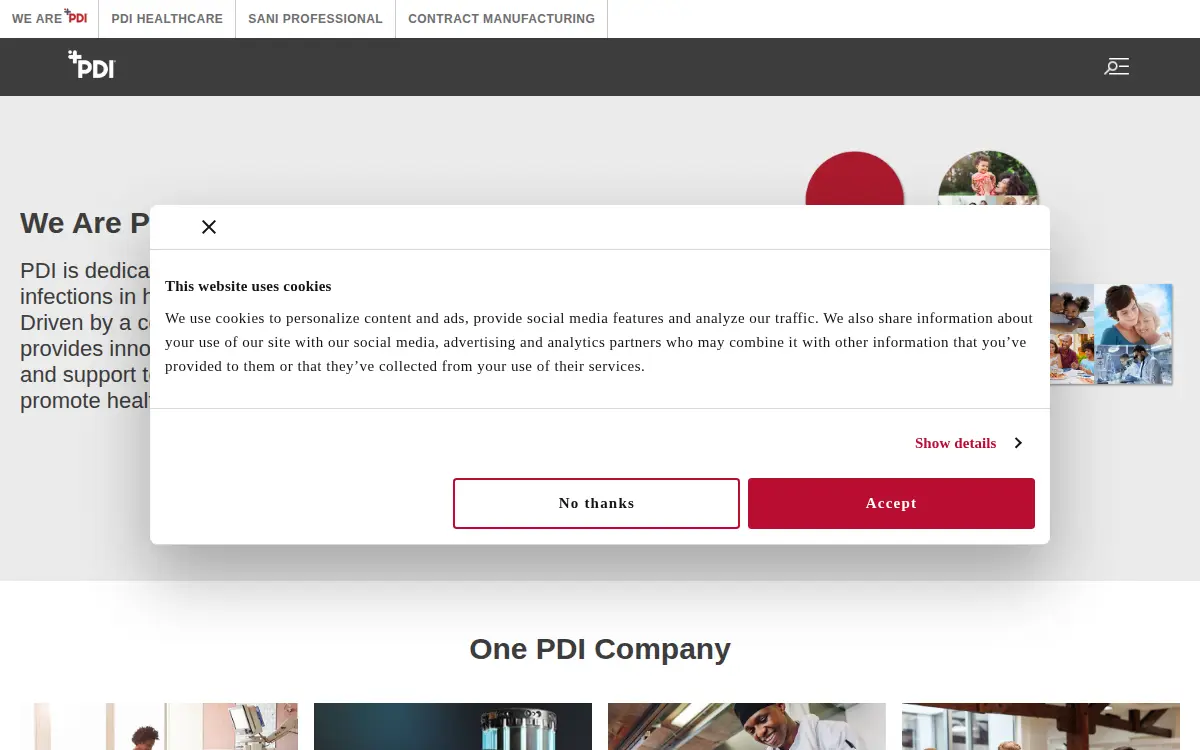 Homepage of Professional Disposables International INC