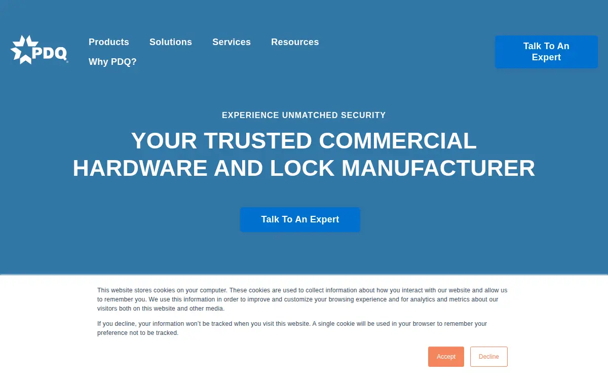 Homepage of Pdq Industries, LLC