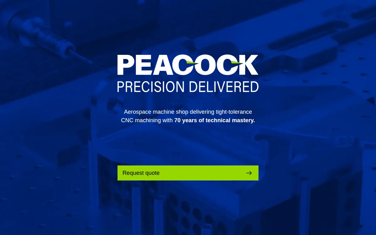 Homepage of J. W. Peacock & Son, Incorporated