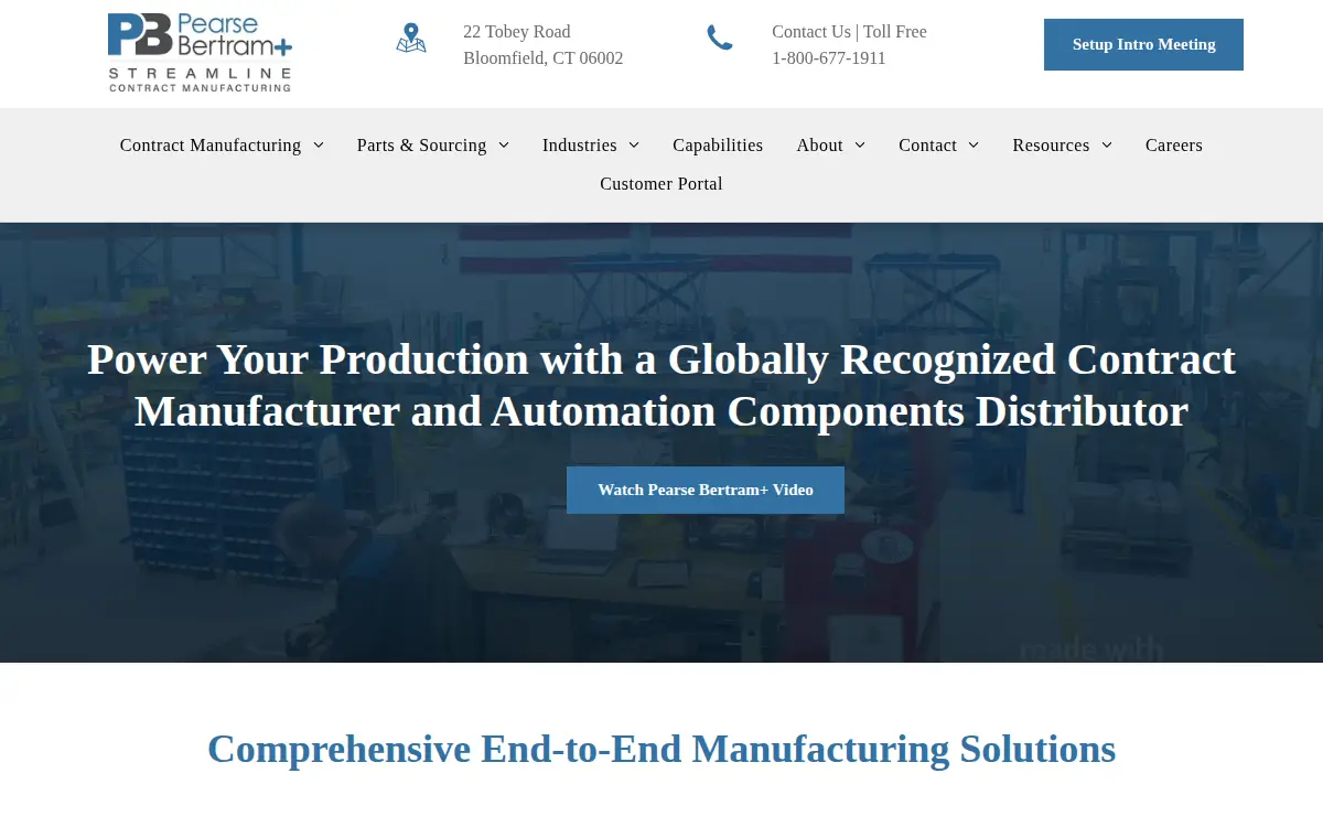 Homepage of Pearse-bertram LLC
