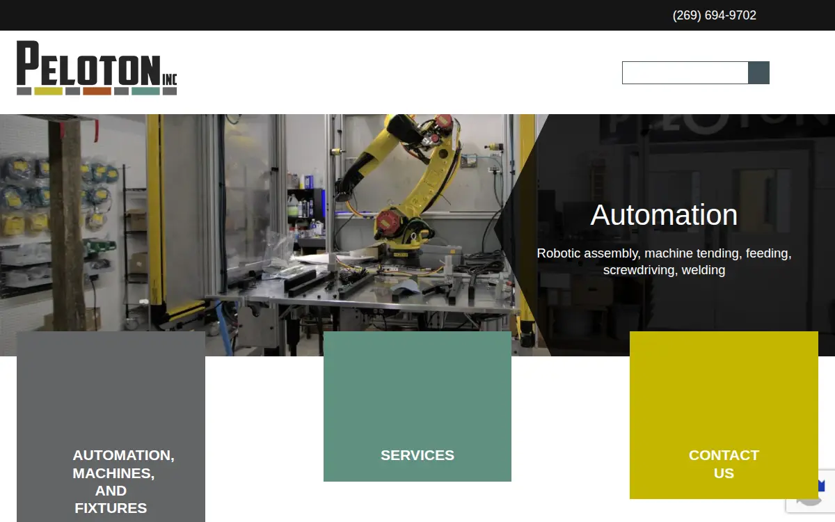 Homepage of Peloton INC