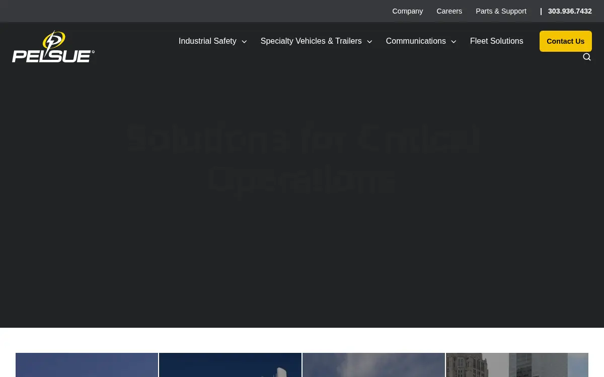 Homepage of T. A. Pelsue Company