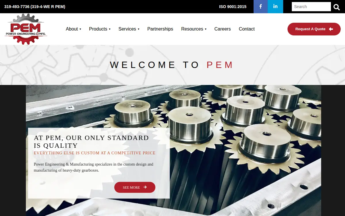 Homepage of Power Engineering and Manufacturing, LTD.