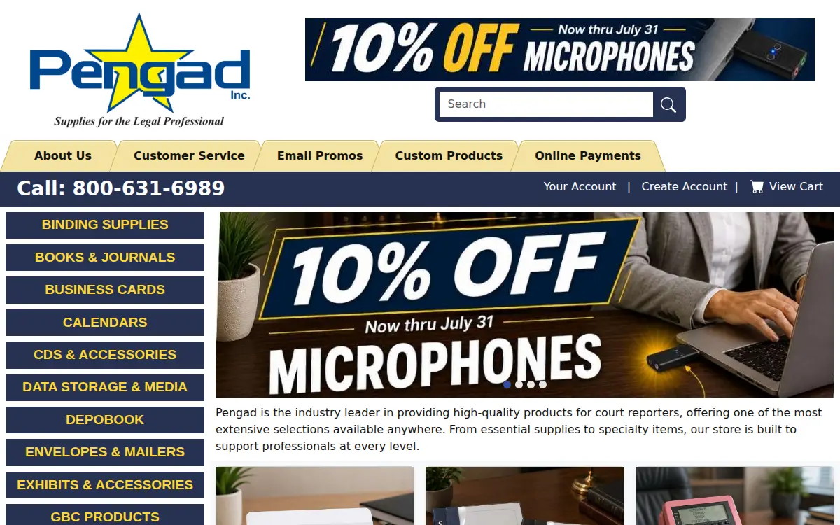 Homepage of Pengad, INC.