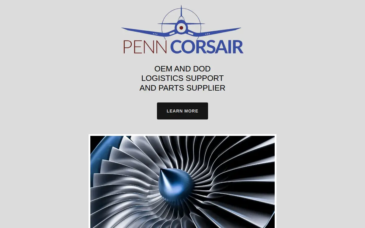 Homepage of Penn Corsair LLC