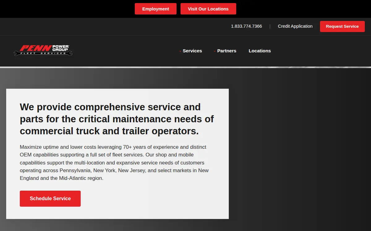Homepage of Penn Power Group, LLC