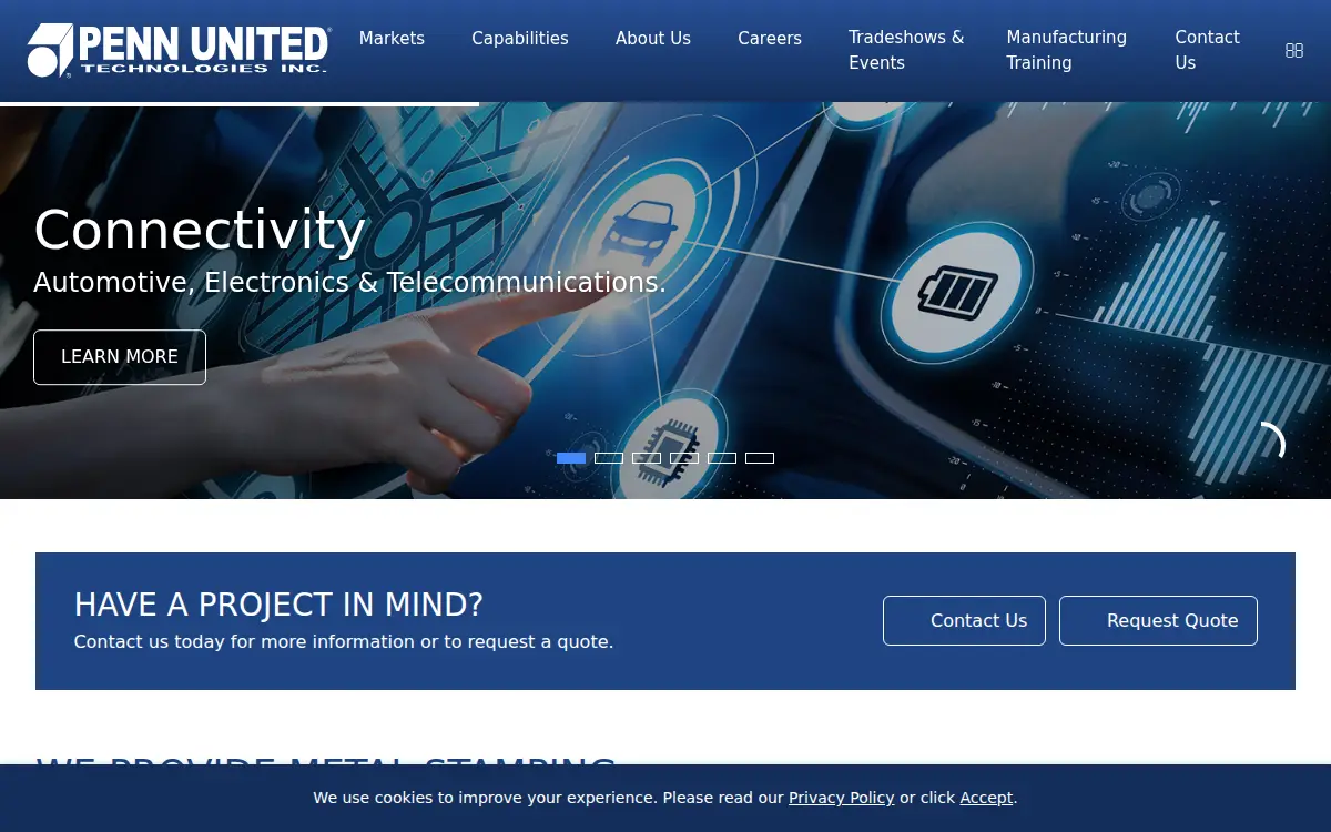 Homepage of Penn United Technologies INC