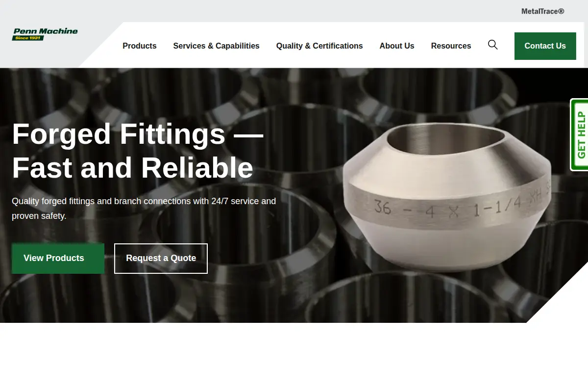 Homepage of Pennsylvania Machine Works, LLC