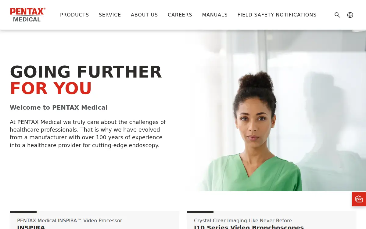 Homepage of Pentax of America, INC.