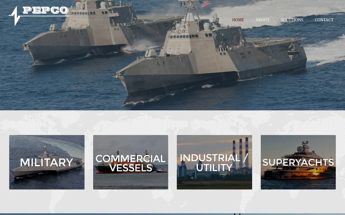 Homepage of Plainville Electrical Products Company, the