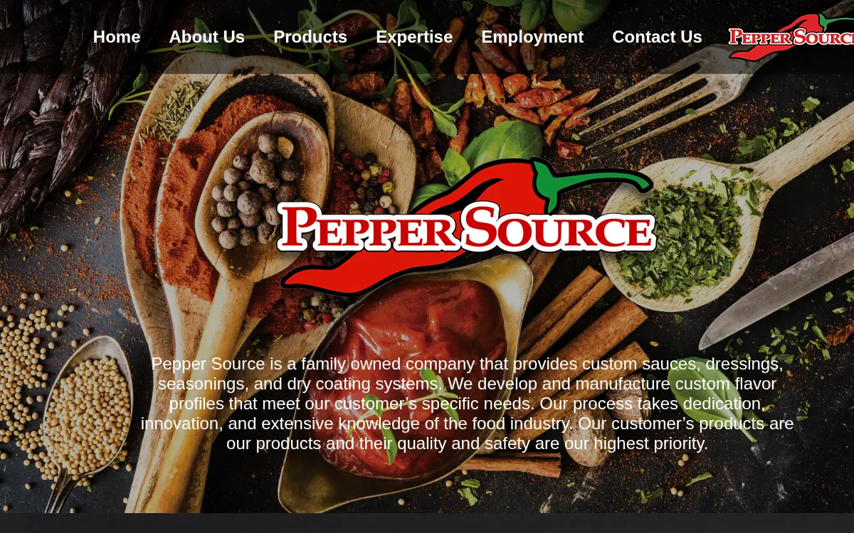 Homepage of Pepper Source, LTD.