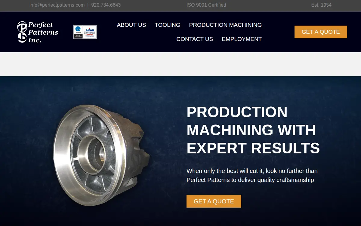 Homepage of Perfect Patterns, INC.