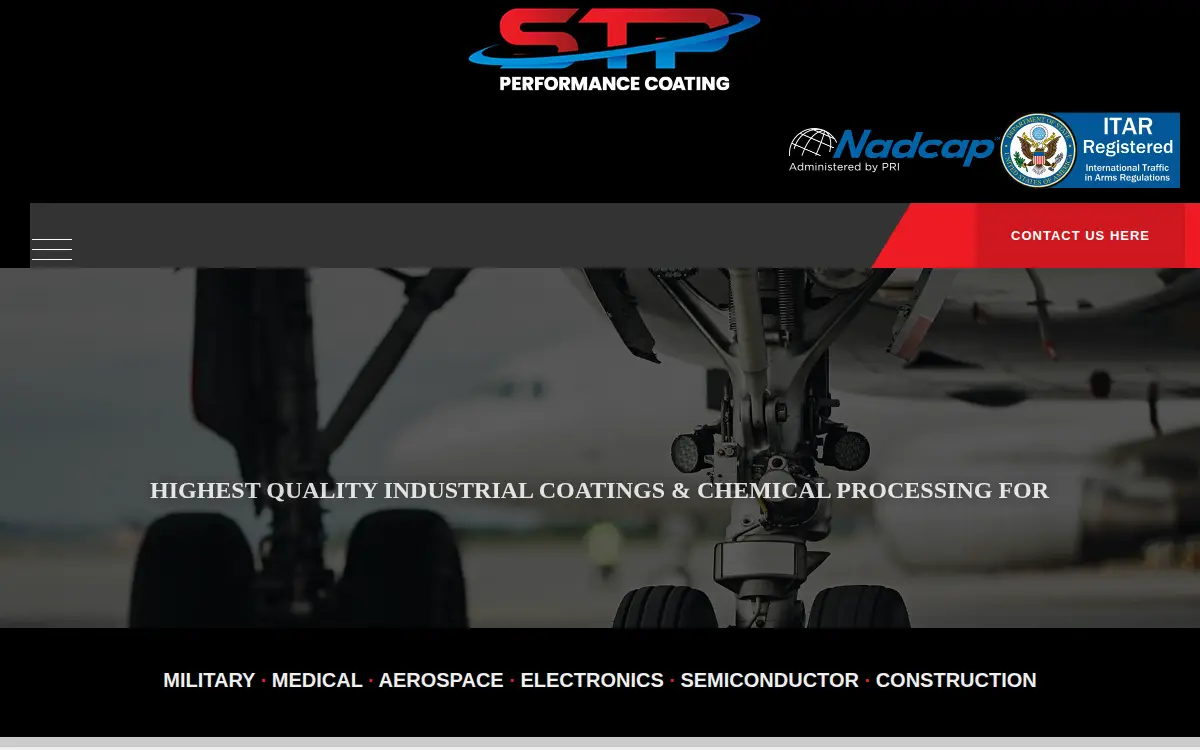 Homepage of Stp Performance Coating LLC